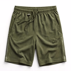 Custom Athletic Shorts Wholesale Olive Green Sport Shorts