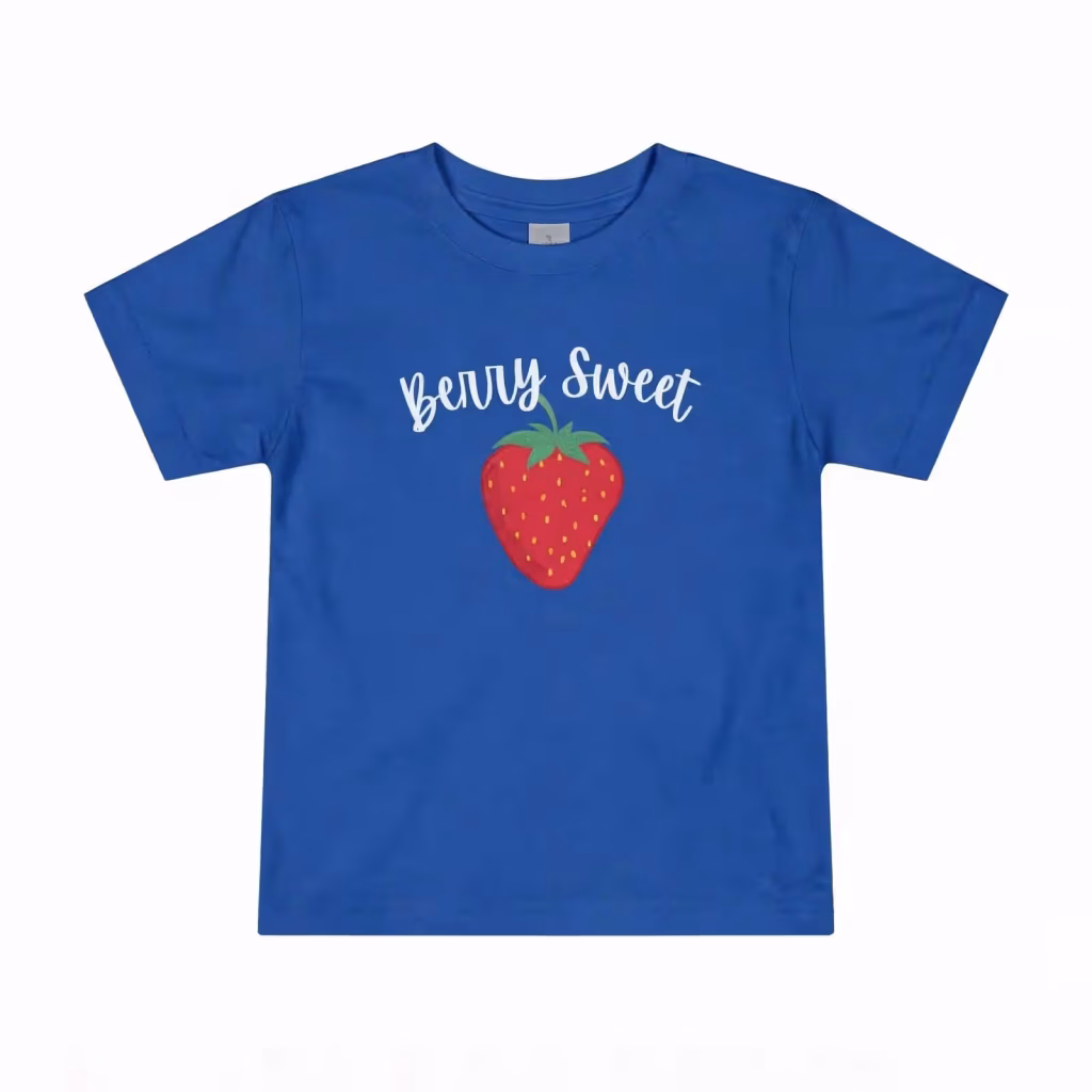 Custom Baby Tee Printed Baby Tee Berry Sweet Graphic Toddler Tee Bulk Supplier