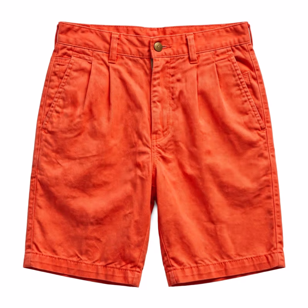 Custom Bermuda Shorts Factory Direct Coral Orange Twill