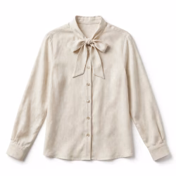 Custom Blouse Tie Neck Bow Long Sleeve Classic Top Supplier