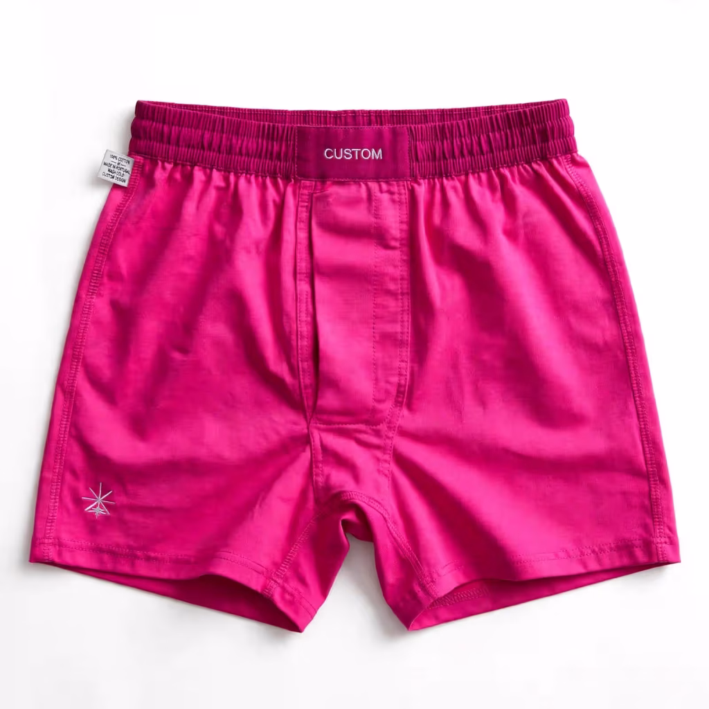 Custom Boxer Shorts Factory Direct Pink Boxer Shorts