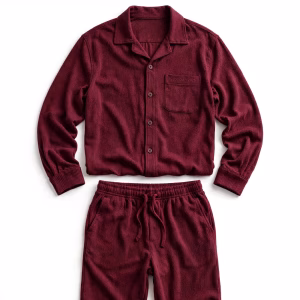 Custom Button Up Pyjama Set Wholesale Supplier Jersey Pajama Set Bulk