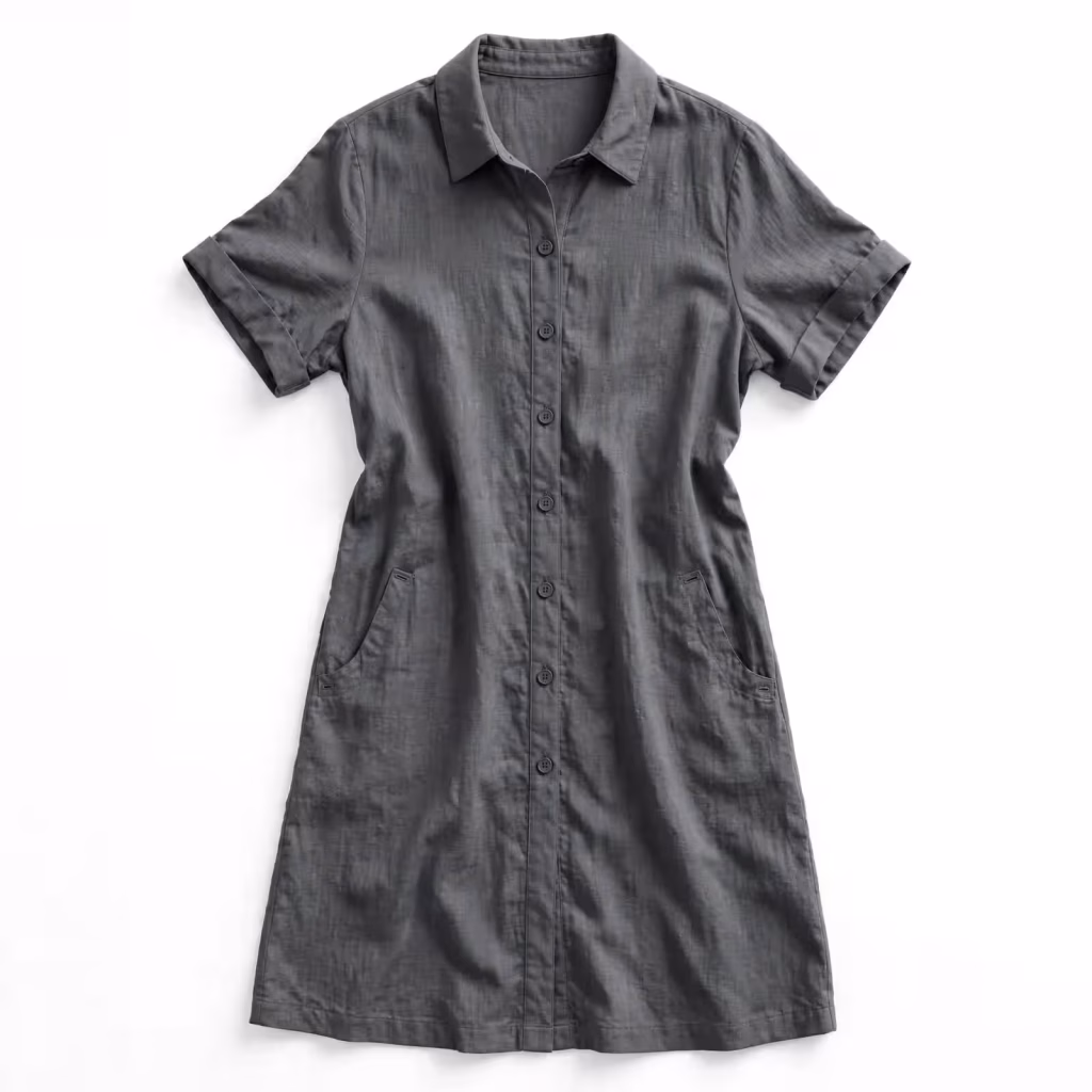 Custom Casual Dress Relaxed Crewneck Dress Bulk