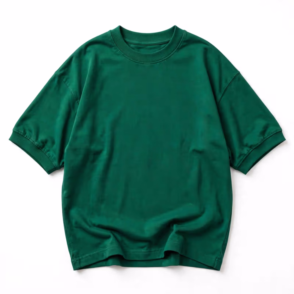 Custom Emerald Green Jersey Boxy T Shirt Bulk Supplier