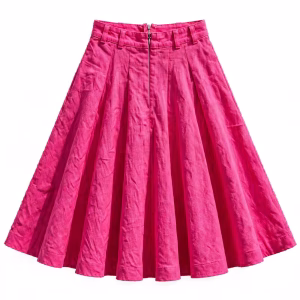 Custom Flared Skirt Wholesale Pink Flared Midi Bulk