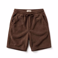 Custom Fleece Shorts Wholesale Chocolate Brown Cozy Fleece