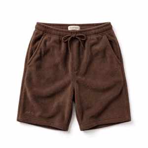 Custom Fleece Shorts Wholesale Chocolate Brown Cozy Fleece