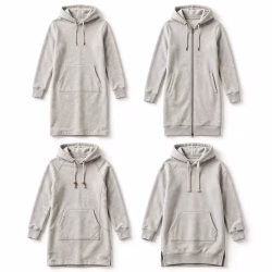 Custom Hoodie Dress Zip Up Hoodie Dress Bulk
