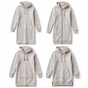 Custom Hoodie Dress Zip Up Hoodie Dress Bulk