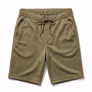 Custom Jersey Shorts Wholesale Olive Khaki Jersey Shorts