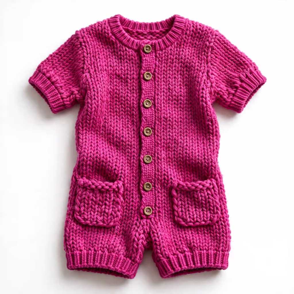 Custom Knit Playsuit Factory Direct Short Sleeve Playsuit Bulk