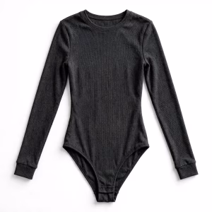 Custom Long Sleeve Bodysuit Wholesale Ribbed Bodysuit Supplier