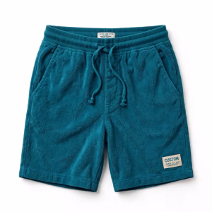 Custom Lounge Shorts Wholesale Teal French Terry Shorts