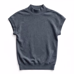 Custom Mock Neck Top Cap Sleeve Top Bulk