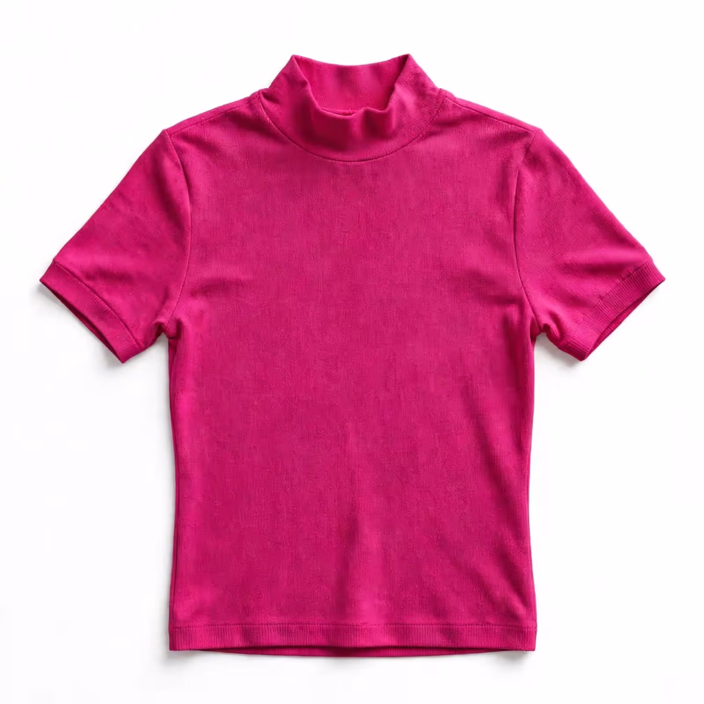 Custom Mock Neck Top Short Sleeve Top Wholesale