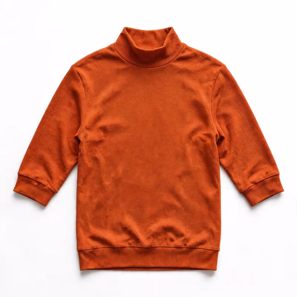 Custom Mock Neck Top Three Quarter Sleeve Top Wholesale