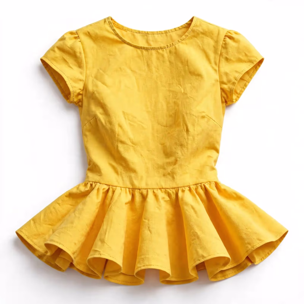 Custom Peplum Top Cap Sleeve Flared Waist Top Manufacturer