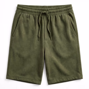 Custom Pull On Shorts Wholesale Olive Green Cotton Shorts