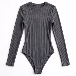 Custom Ribbed Bodysuit Wholesale Ribbed Supplier