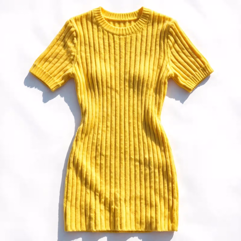 Custom Ribbed Mini Dress Wholesale Rib Knit Mini Bulk