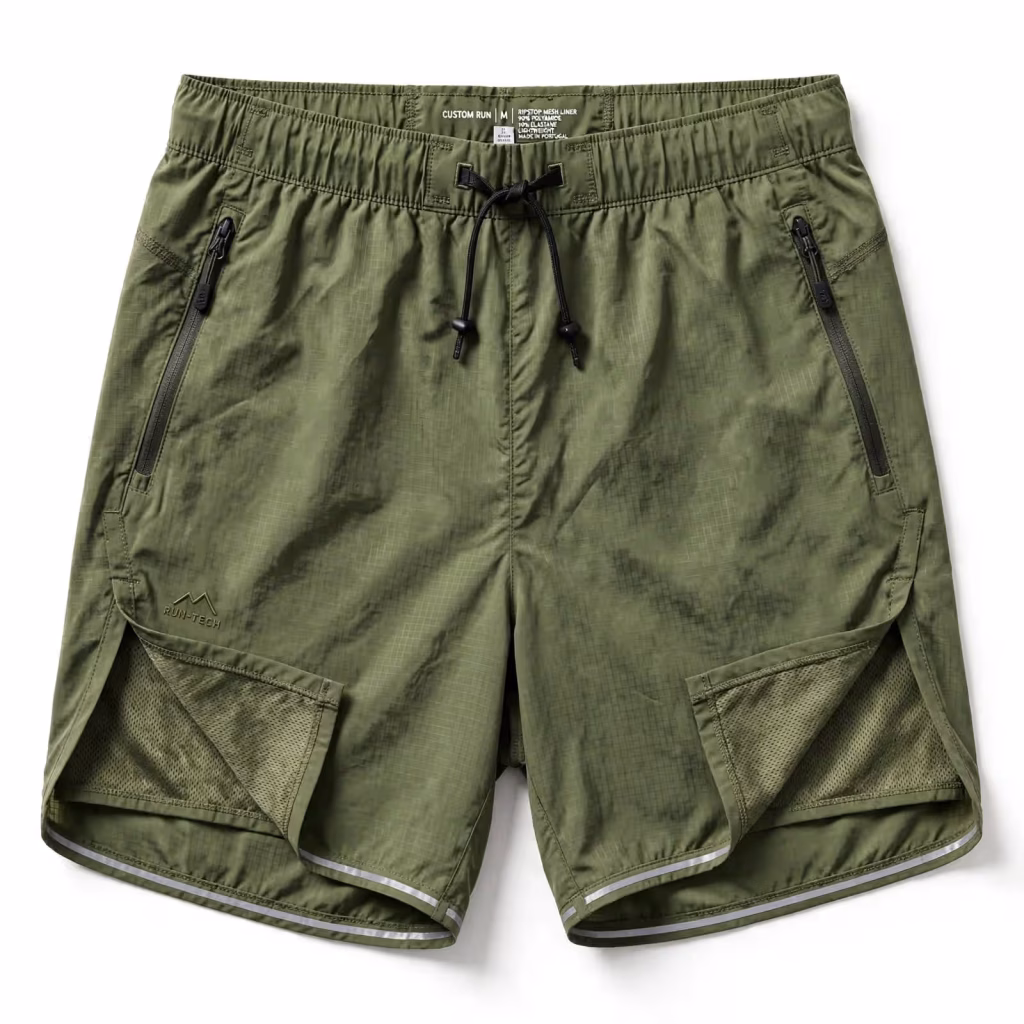 Custom Running Shorts Wholesale Olive Green Performance Shorts
