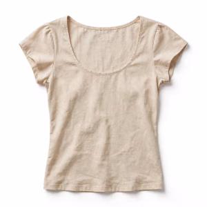 Custom Scoop Neck Top Cap Sleeve Top Bulk