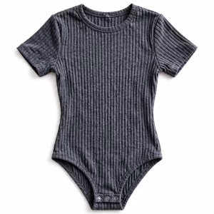 Custom Short Sleeve Bodysuit Wholesale Ribbed Bodysuit Supplier