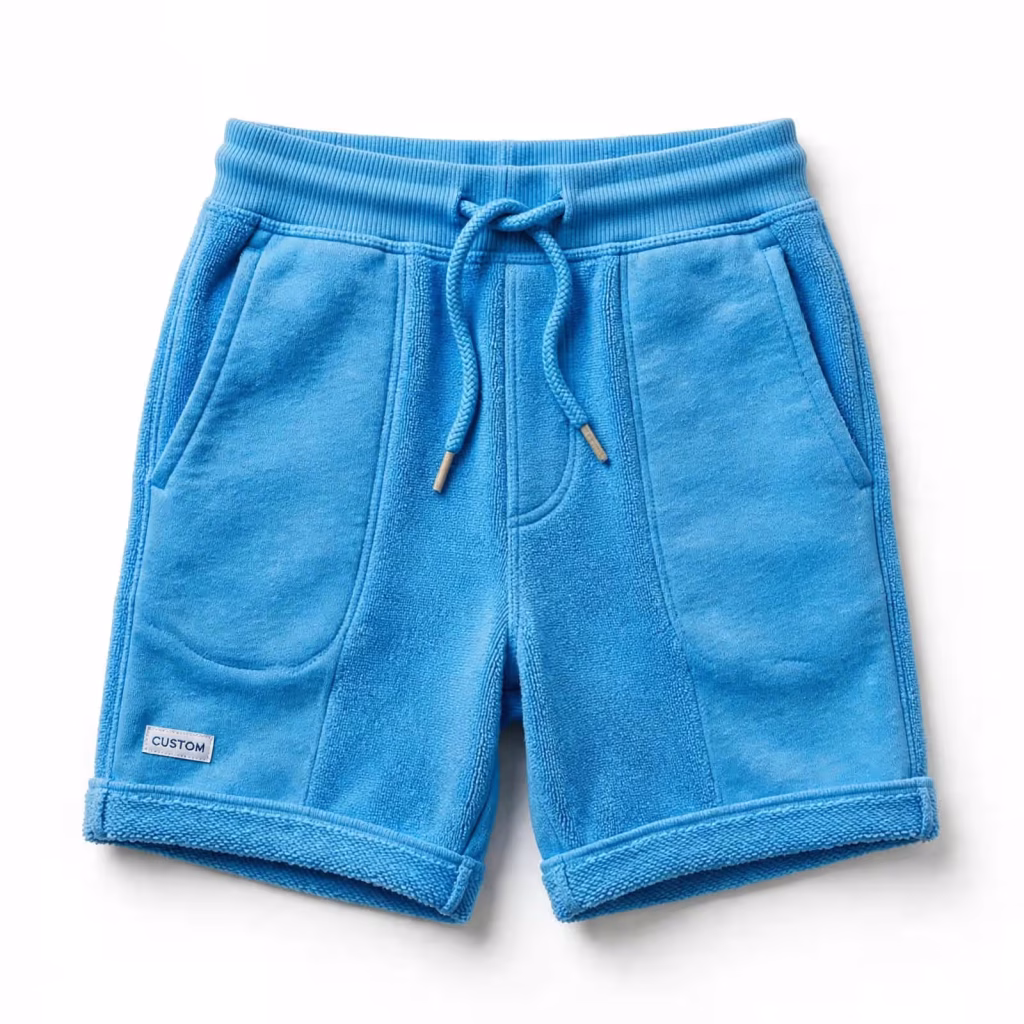 Custom Sweat Shorts Factory Direct Sky Blue Sweat Shorts