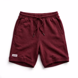 Custom Sweat Shorts Wholesale Burgundy Maroon Sweat Shorts
