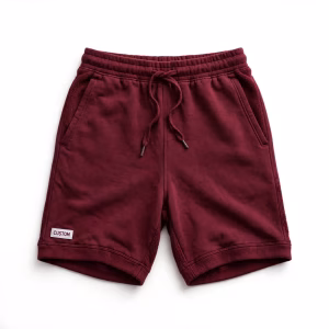 Custom Sweat Shorts Wholesale Burgundy Maroon Sweat Shorts