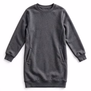 Custom Sweatshirt Dress Side Pocket Sweatshirt Dress Bulk