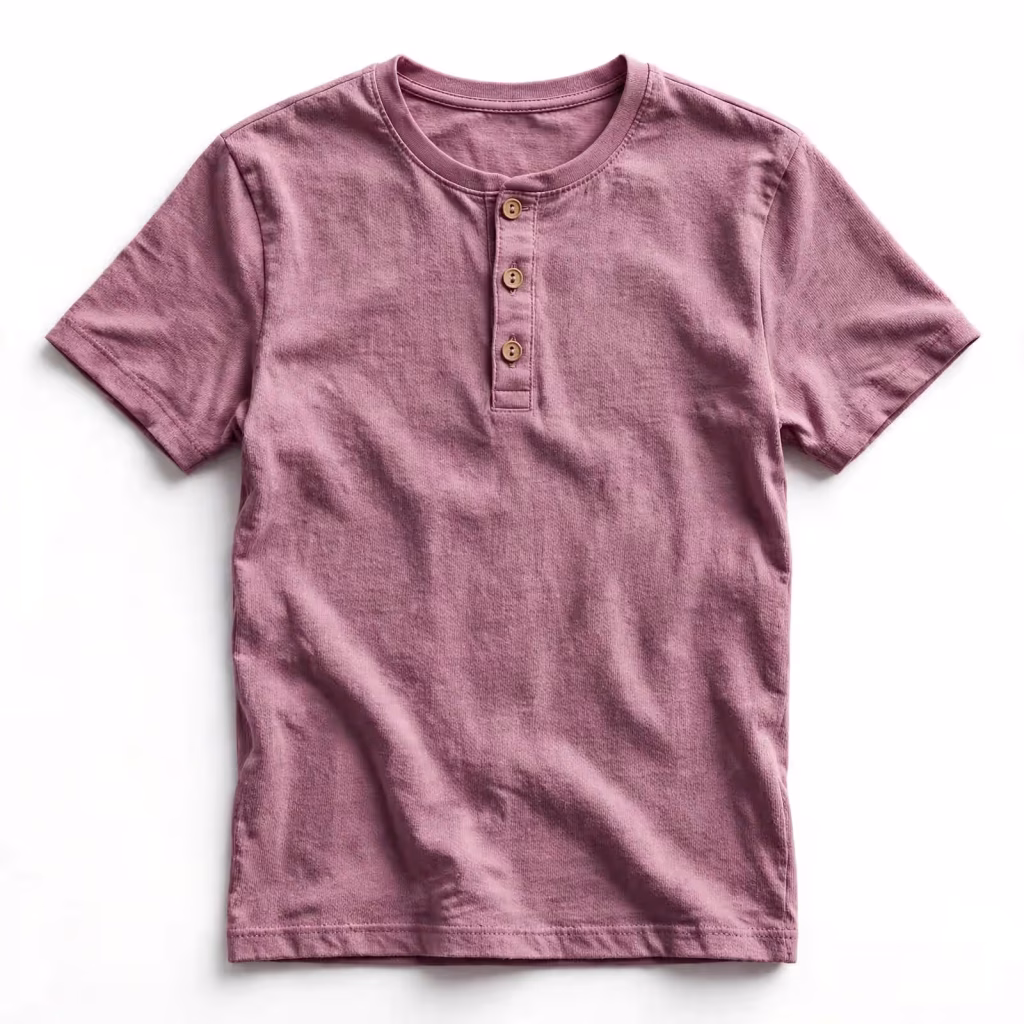 Custom T Shirt Factory Single Jersey Henley Button Bulk No Cuff