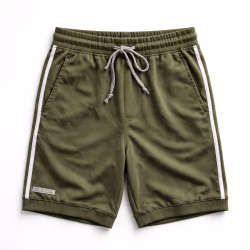 Custom Track Shorts Wholesale Olive Green Tricot Shorts