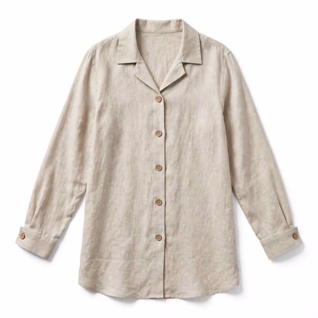 Custom Tunic Top Button Placket Classic Long Top Supplier
