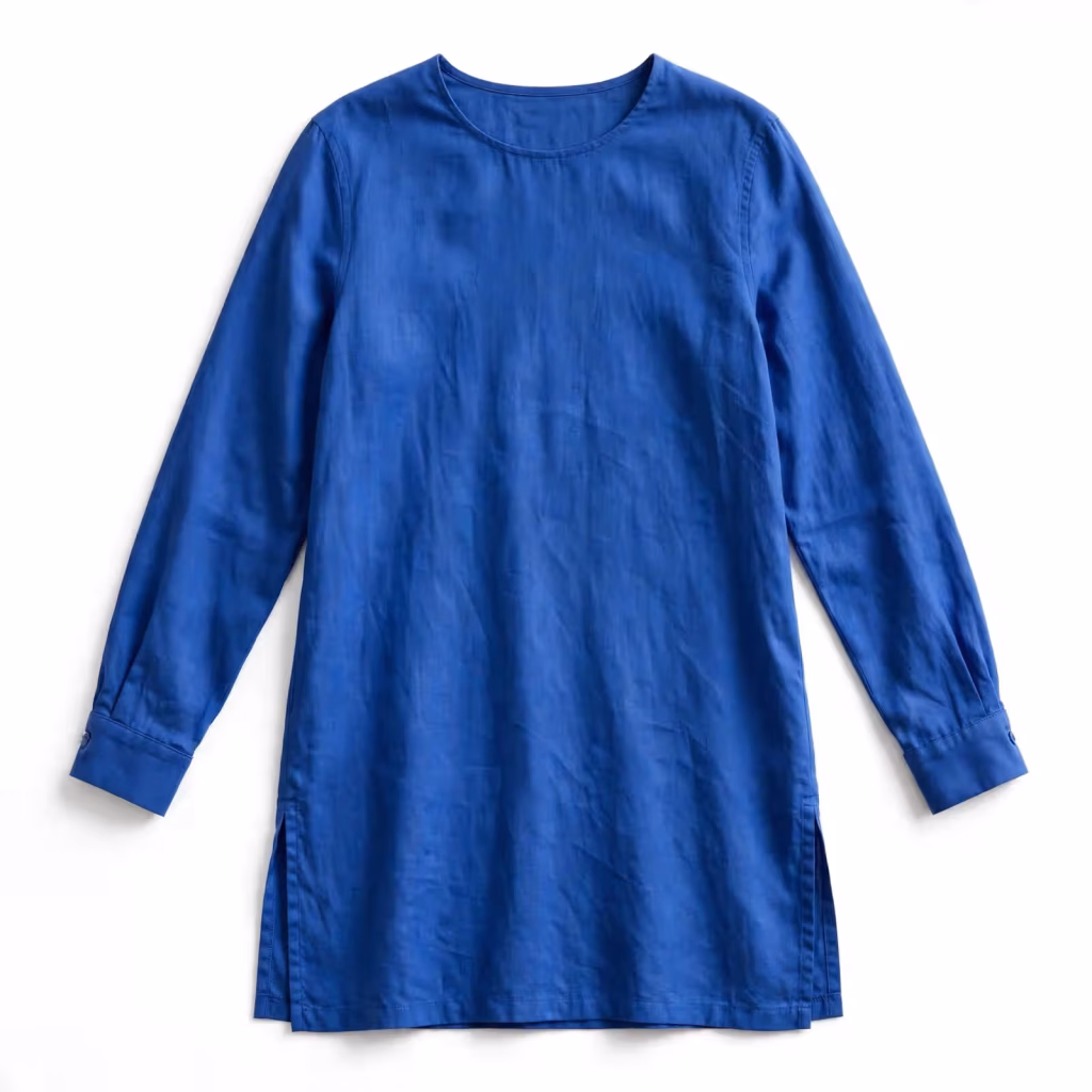 Custom Tunic Top Long Sleeve Side Slit Loose Fit Top