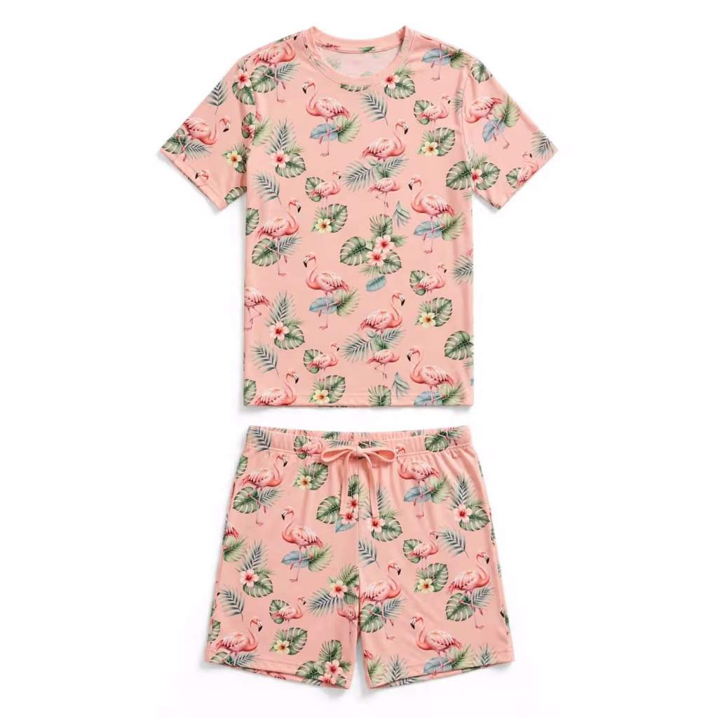 Custom Shorts Pyjama Set Manufacturer For Private Label Sleepwear