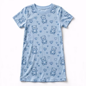 Nightdress Set Aop Lilac Flamingo Flatlay
