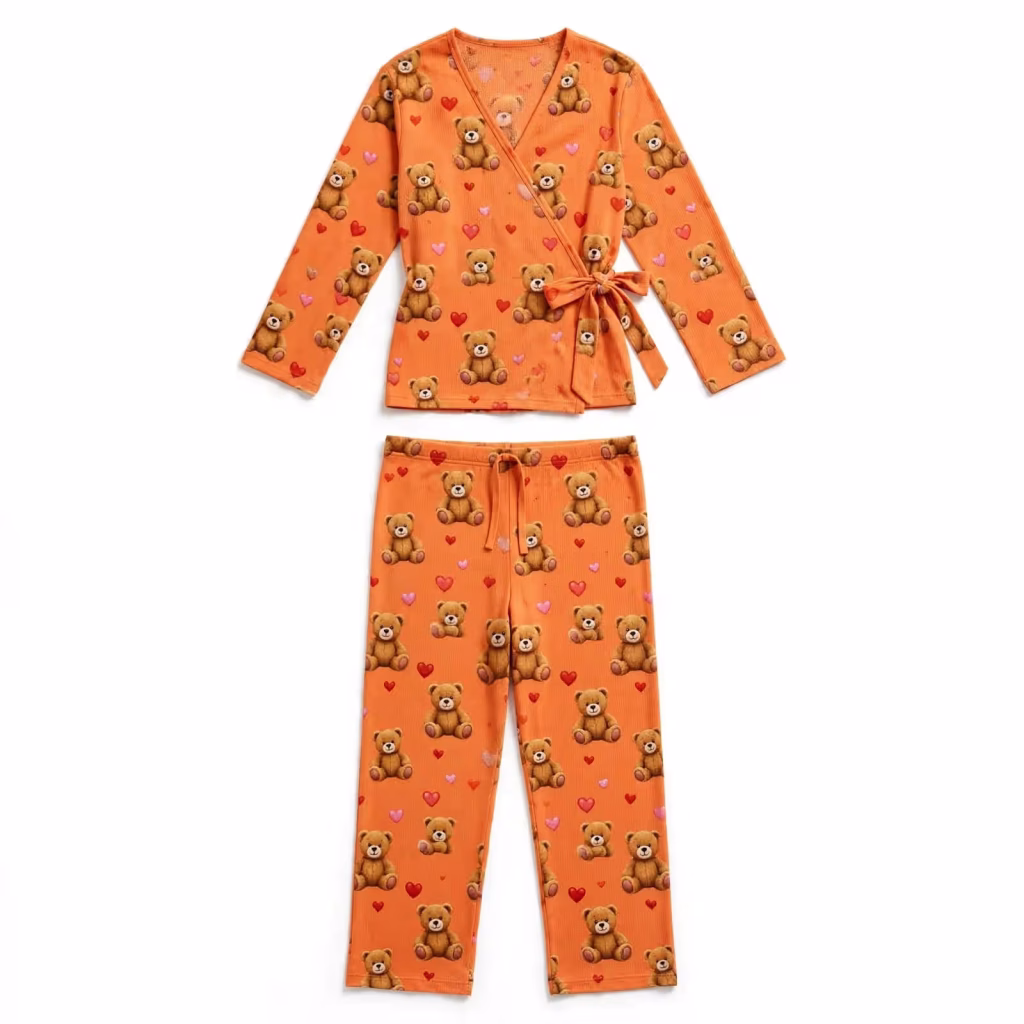 Private Label Wide Leg Pyjama Set Manufacturing