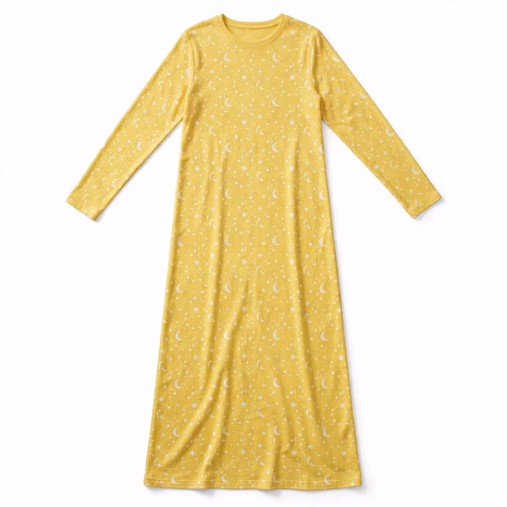 Sleep Dress Set Aop Butter Star Moon Flatlay