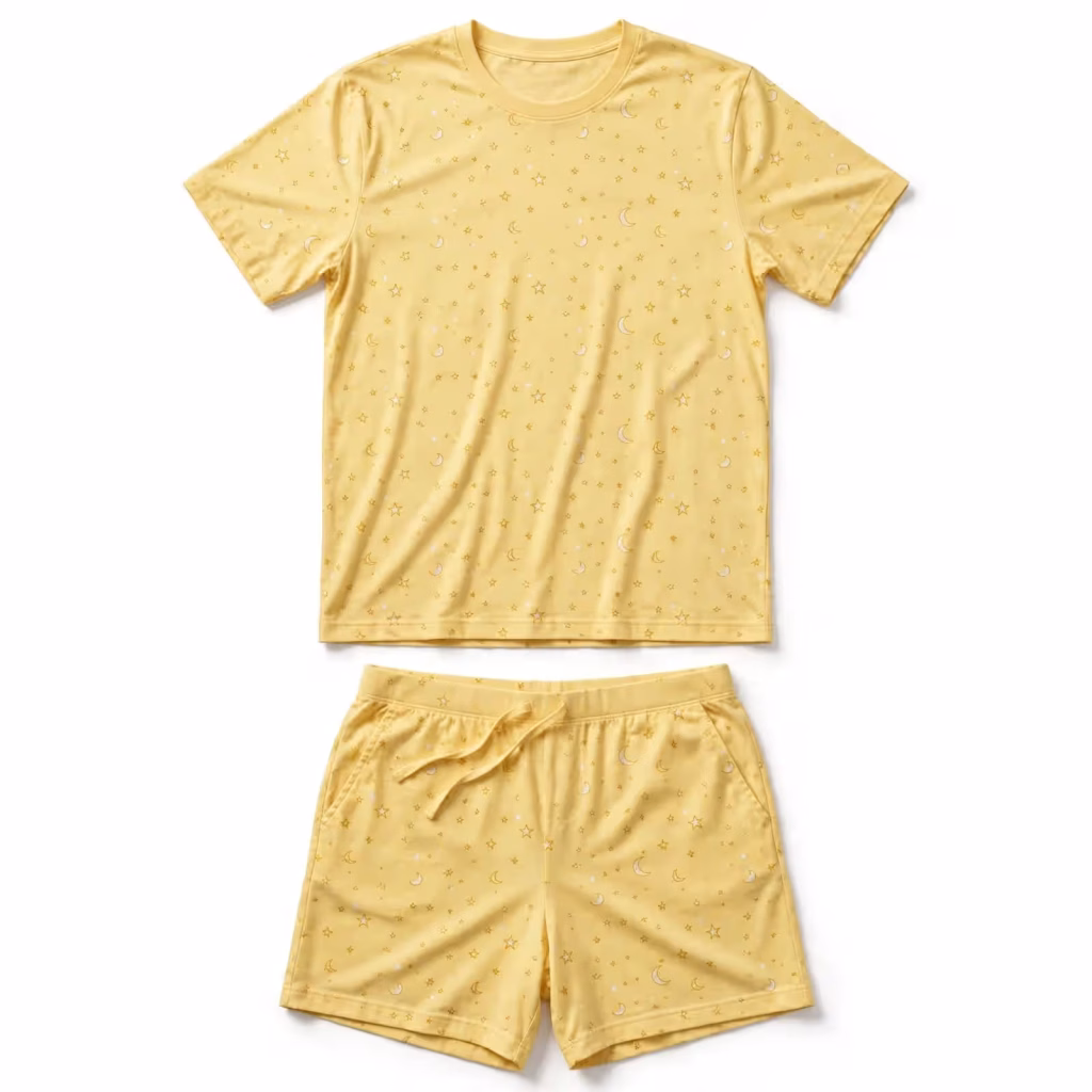 Sleep Shirt Set Aop Butter Star Moon Flatlay