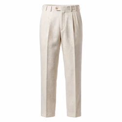 Unisex Ecru Formal Trousers Manufacturer Bangladesh Wool Blend