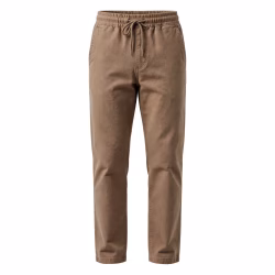 Unisex Mocha Brown Drawstring Casual Canvas Trousers Manufacturer