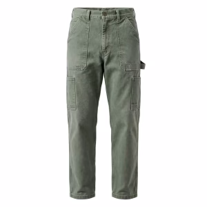 Unisex Sage Moss Garment Dyed Canvas Painter Pants Manufacturer