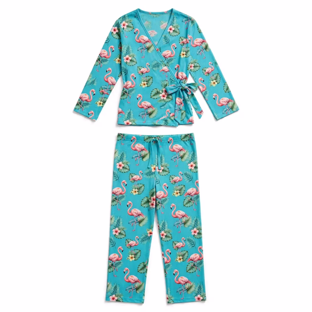 Wide Leg Sleepwear Set Manufacturing For Clothing Brands